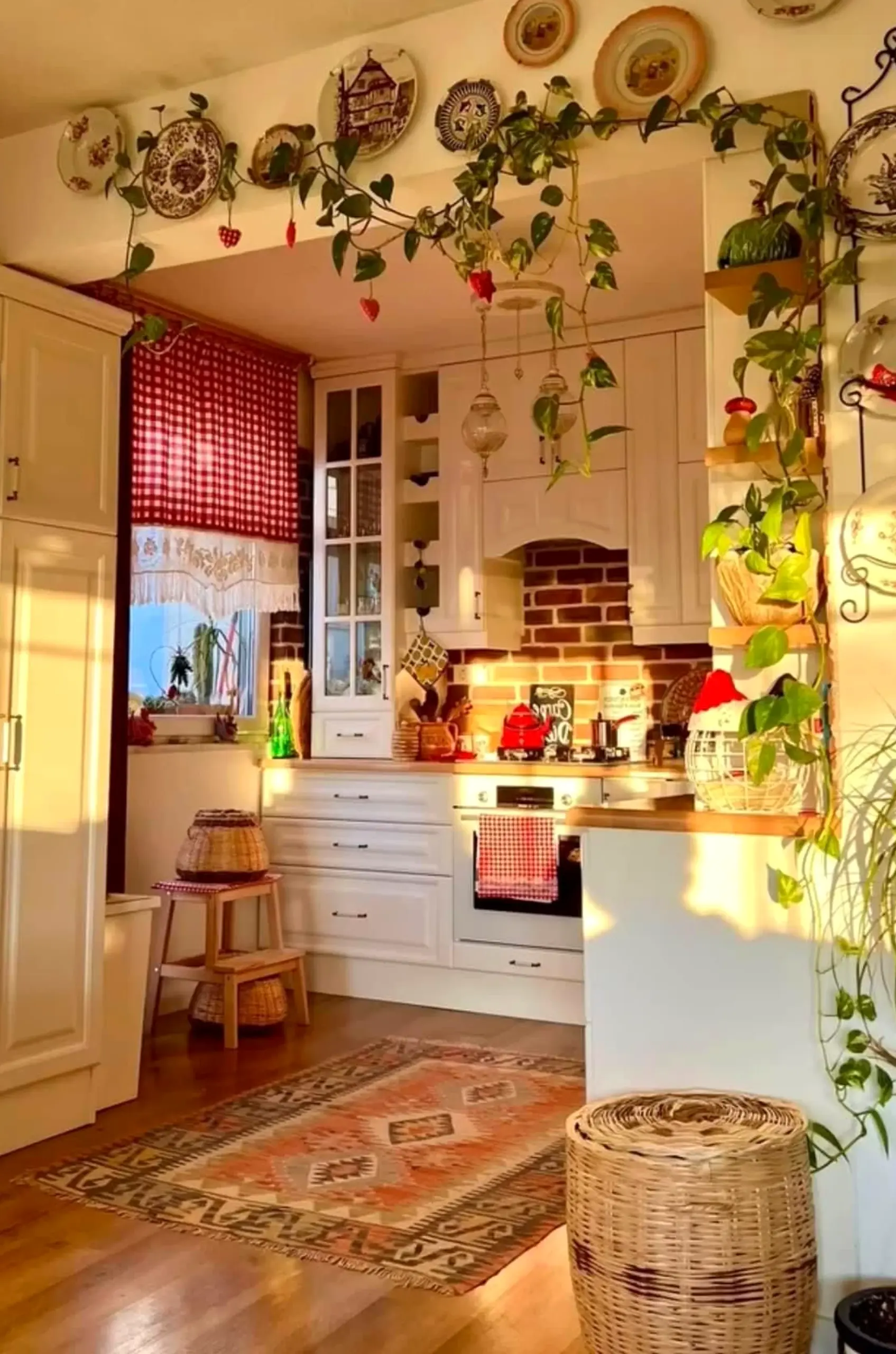 Textured arched doorway anchors the entry with charm, giving the view a mood that feels quietly finished.