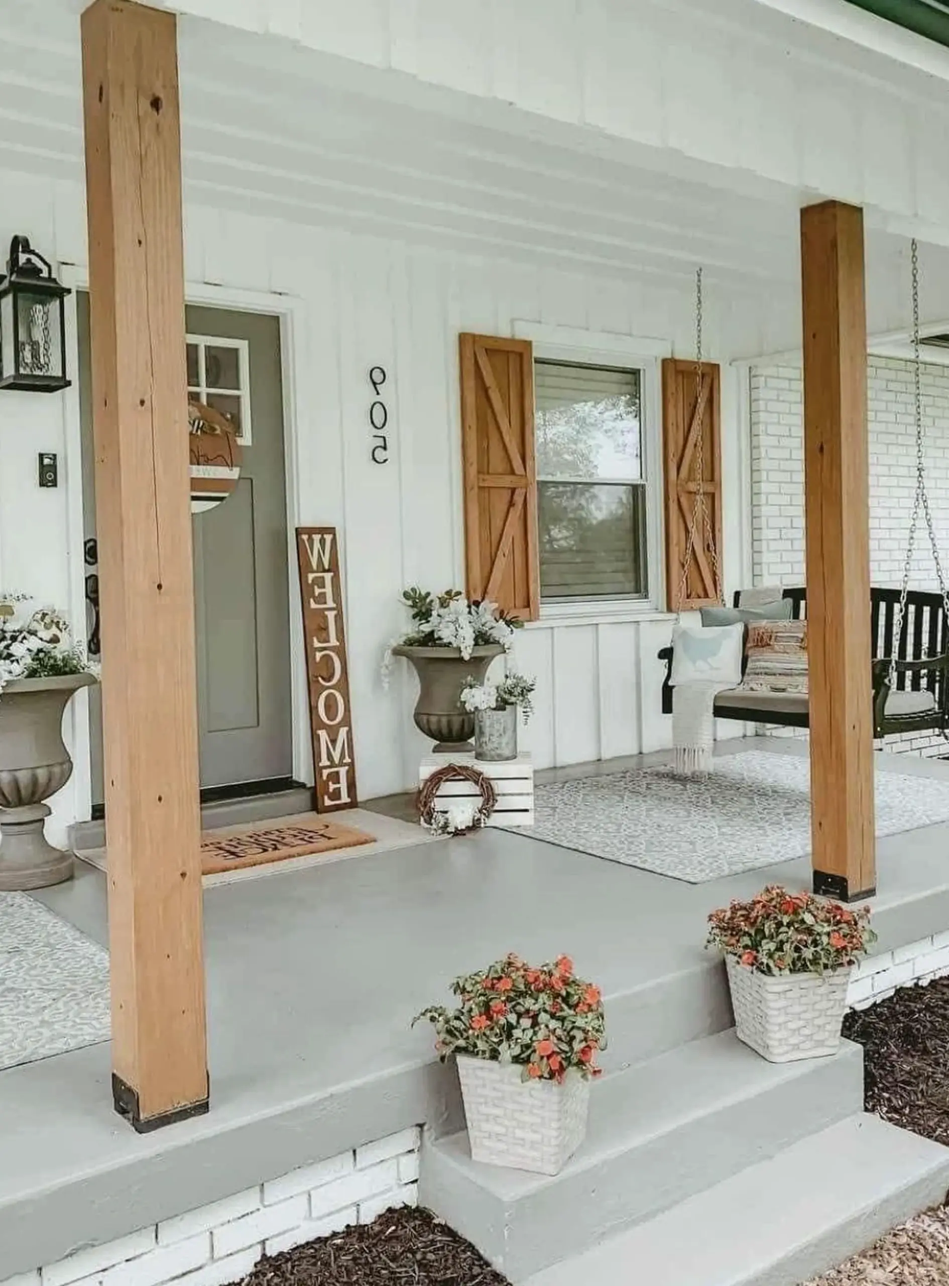 Natural woven chair adds a clear layer of character, helping the table feel open and lived-in.