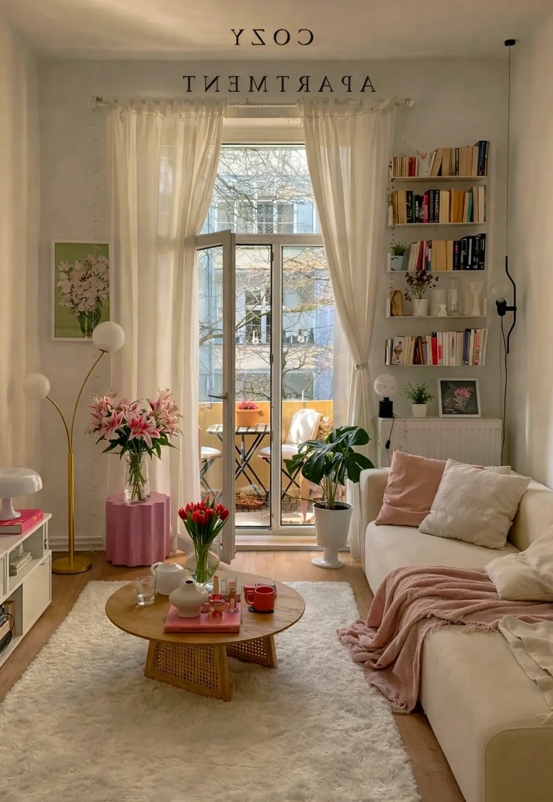 Leafy greenhouse corner brings contrast to the view, creating a mood that feels settled and welcoming.