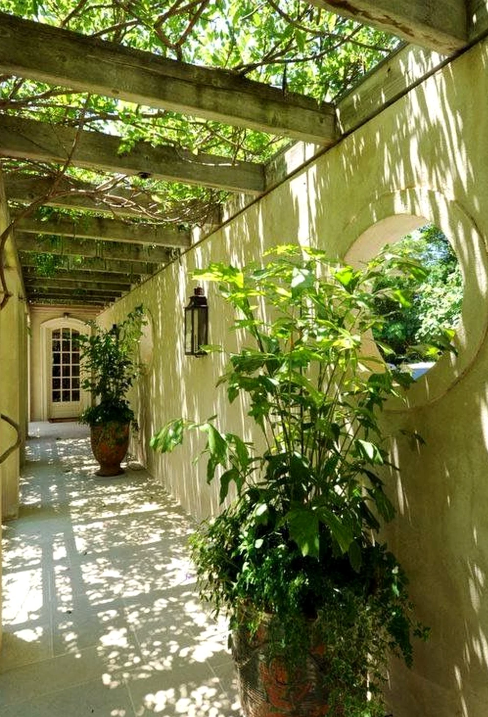 Simple balcony scene brings a useful note of texture, making the arrangement feel comfortable in daily use.