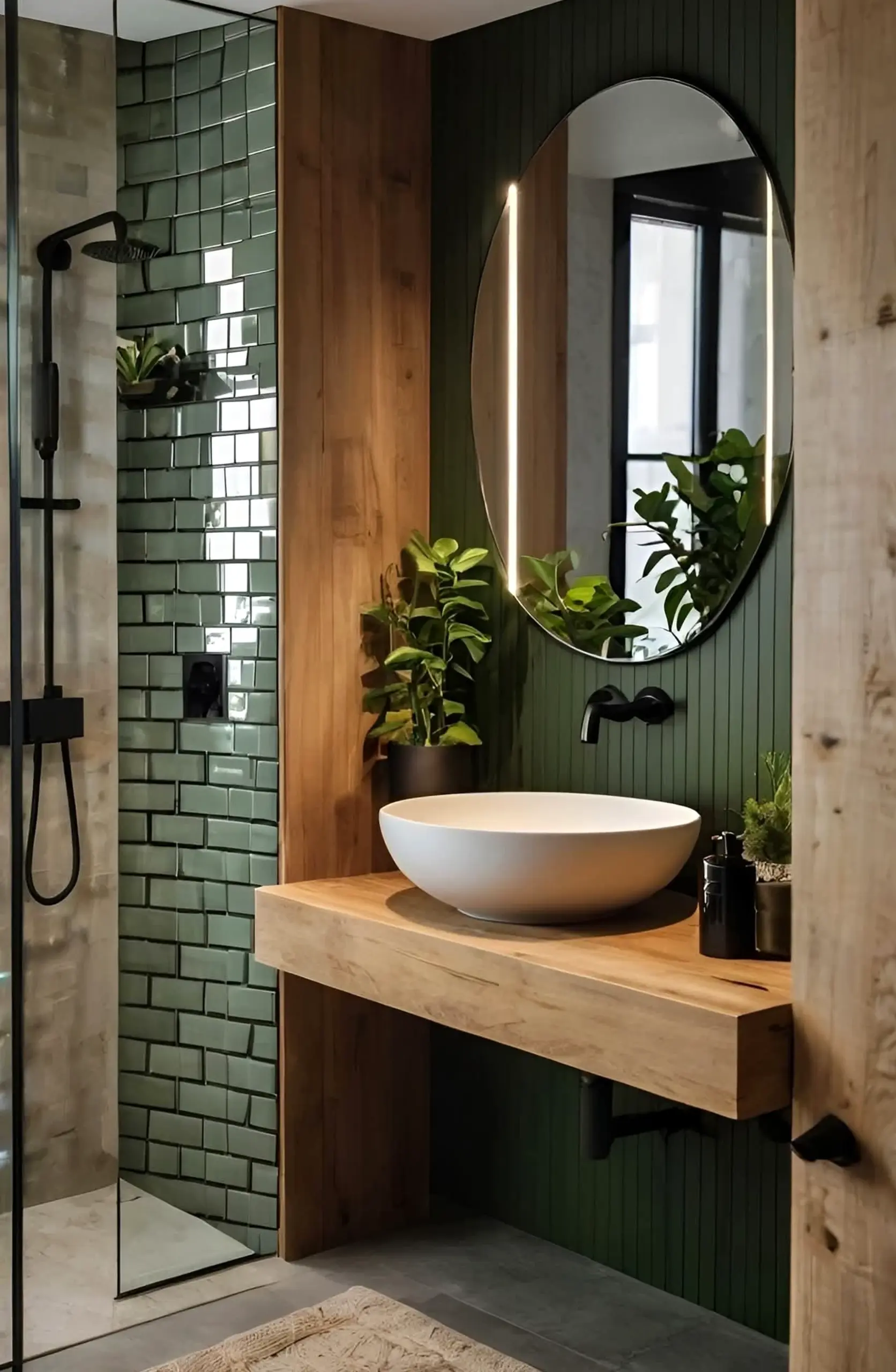 Leafy vase display brings clarity to the outdoor space, creating a mood that feels pleasantly composed.
