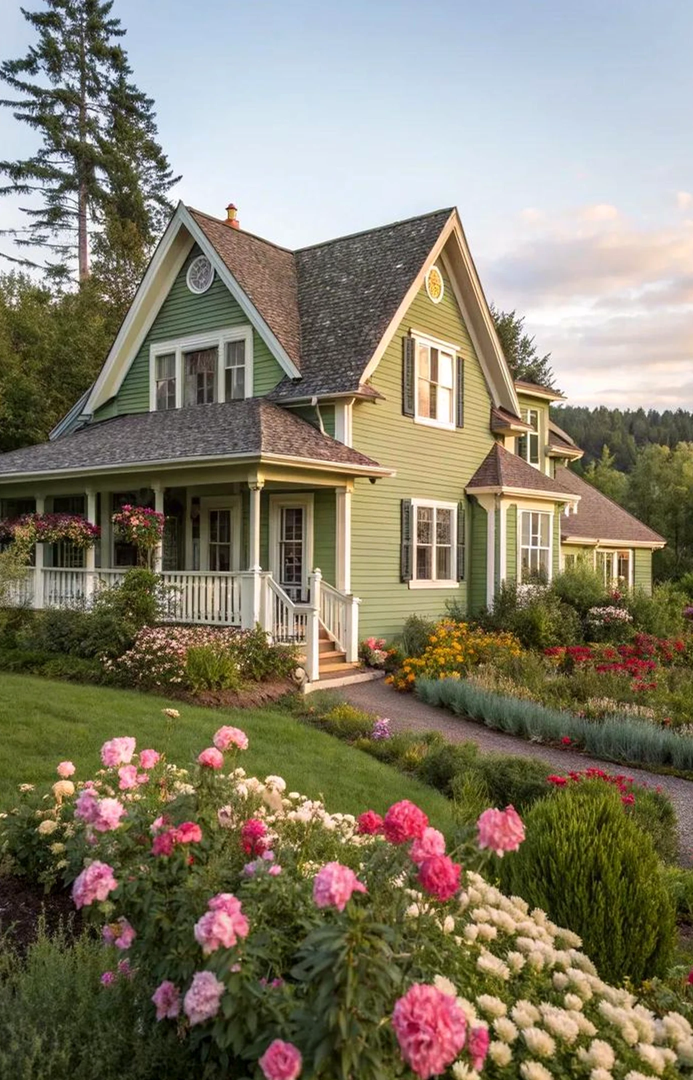 Polished garden border frames the outdoor space with order, making the scene feel easy to enjoy.