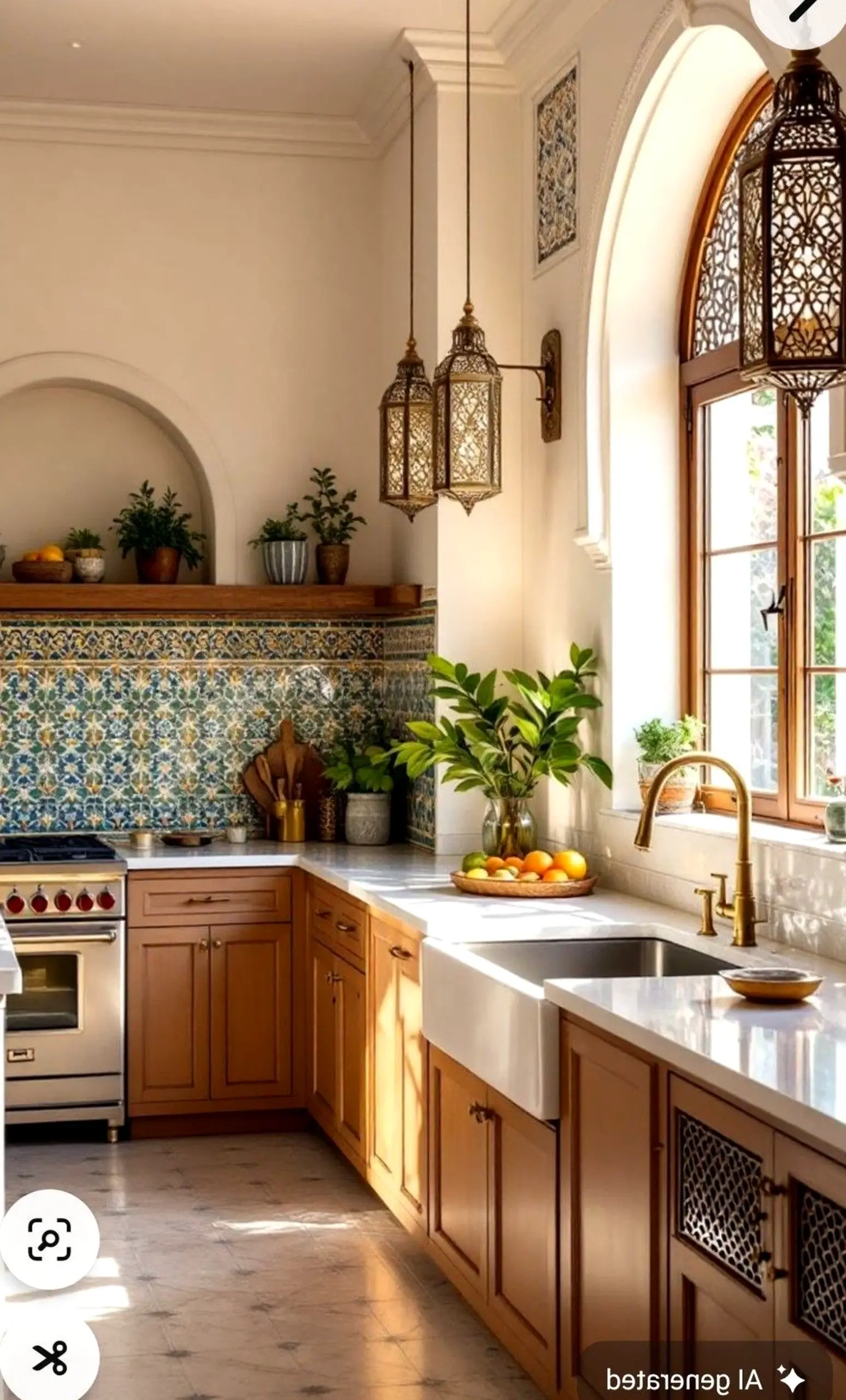 Open kitchen nook adds a clear layer of rhythm, helping the sitting area feel ready for quiet use.