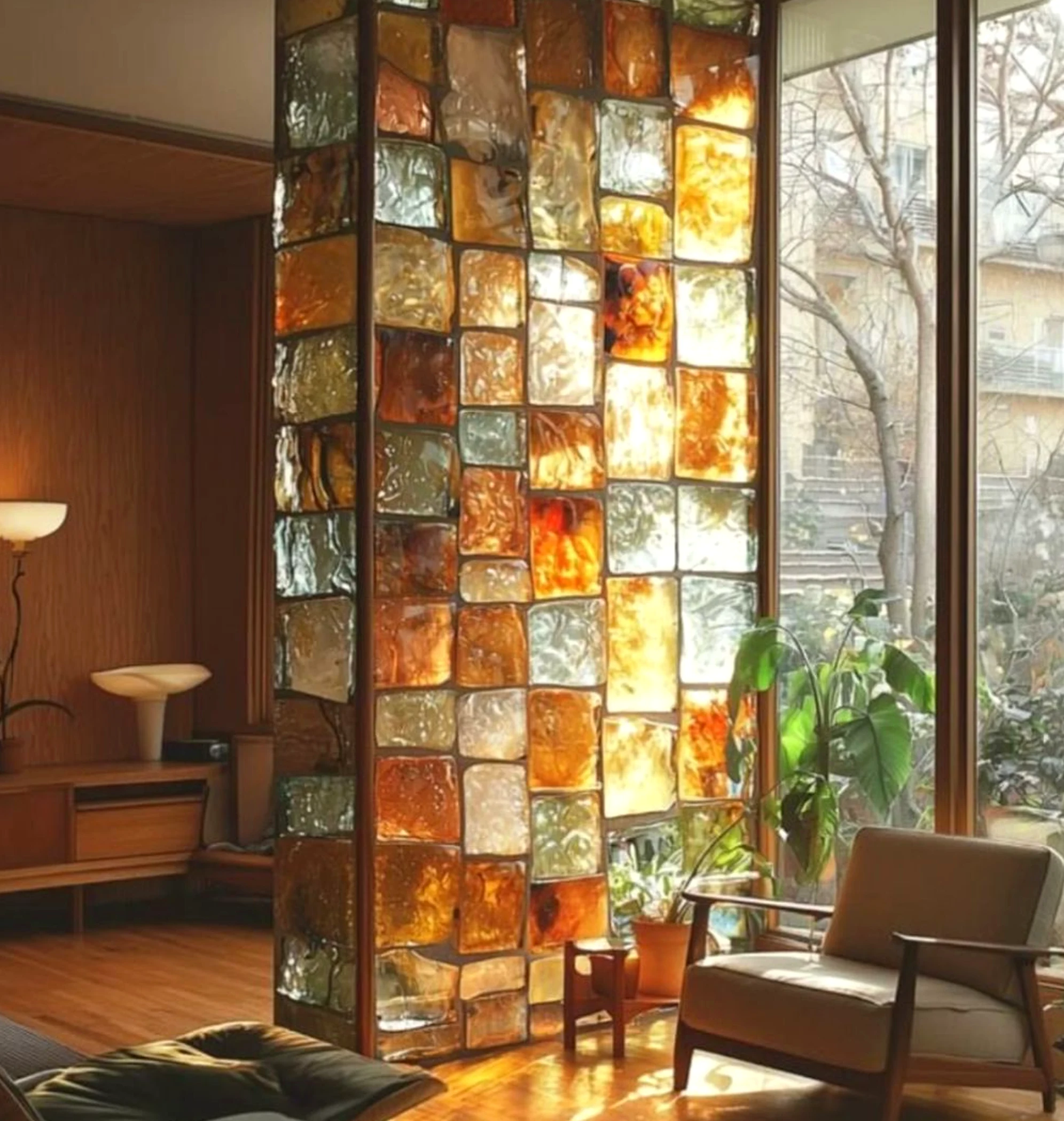 Open colorful passage adds a clear layer of contrast, helping the setting feel ready for quiet use.