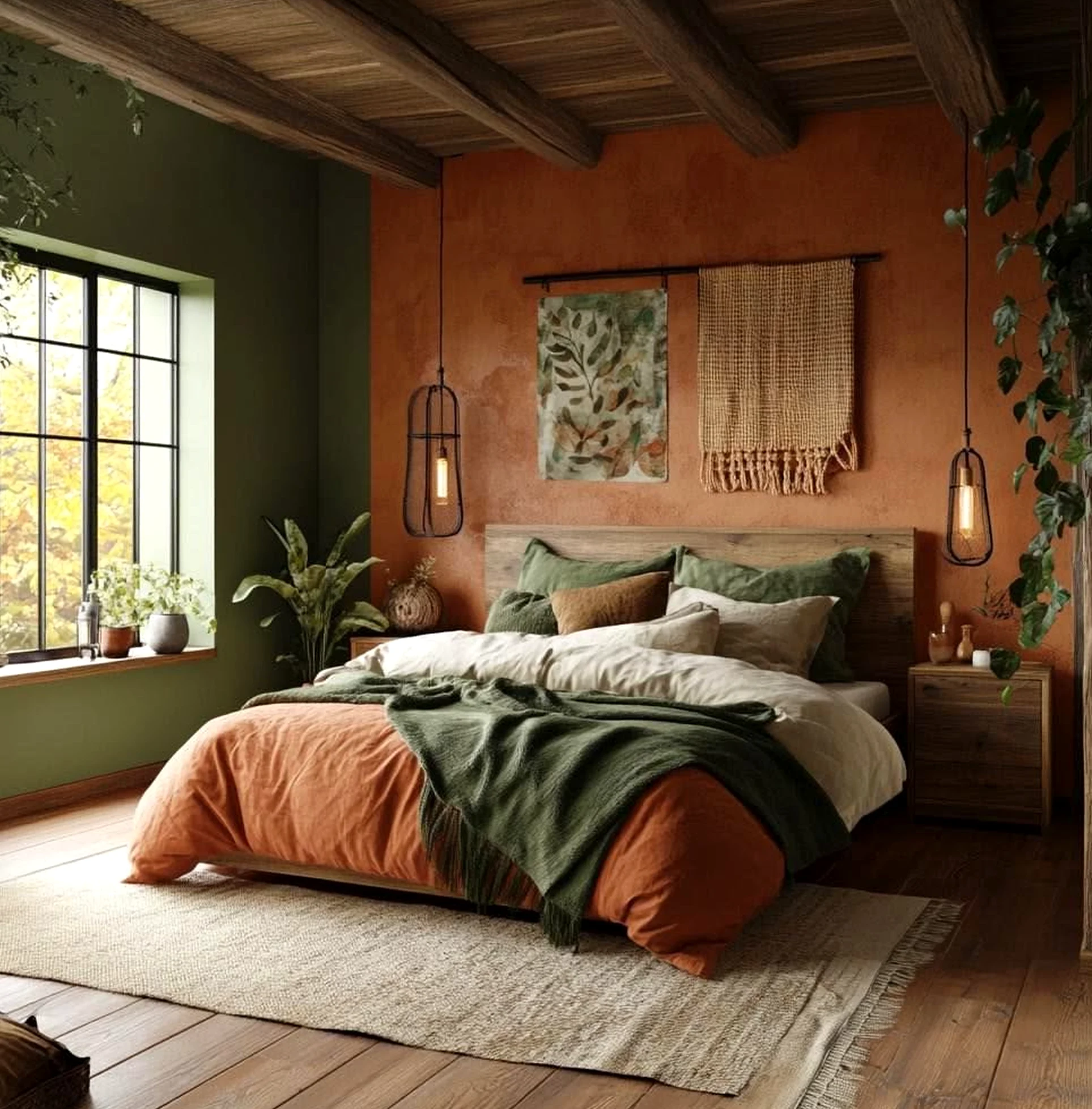 Layered soft sofa draws attention to warmth while the composition stays personal and relaxed.