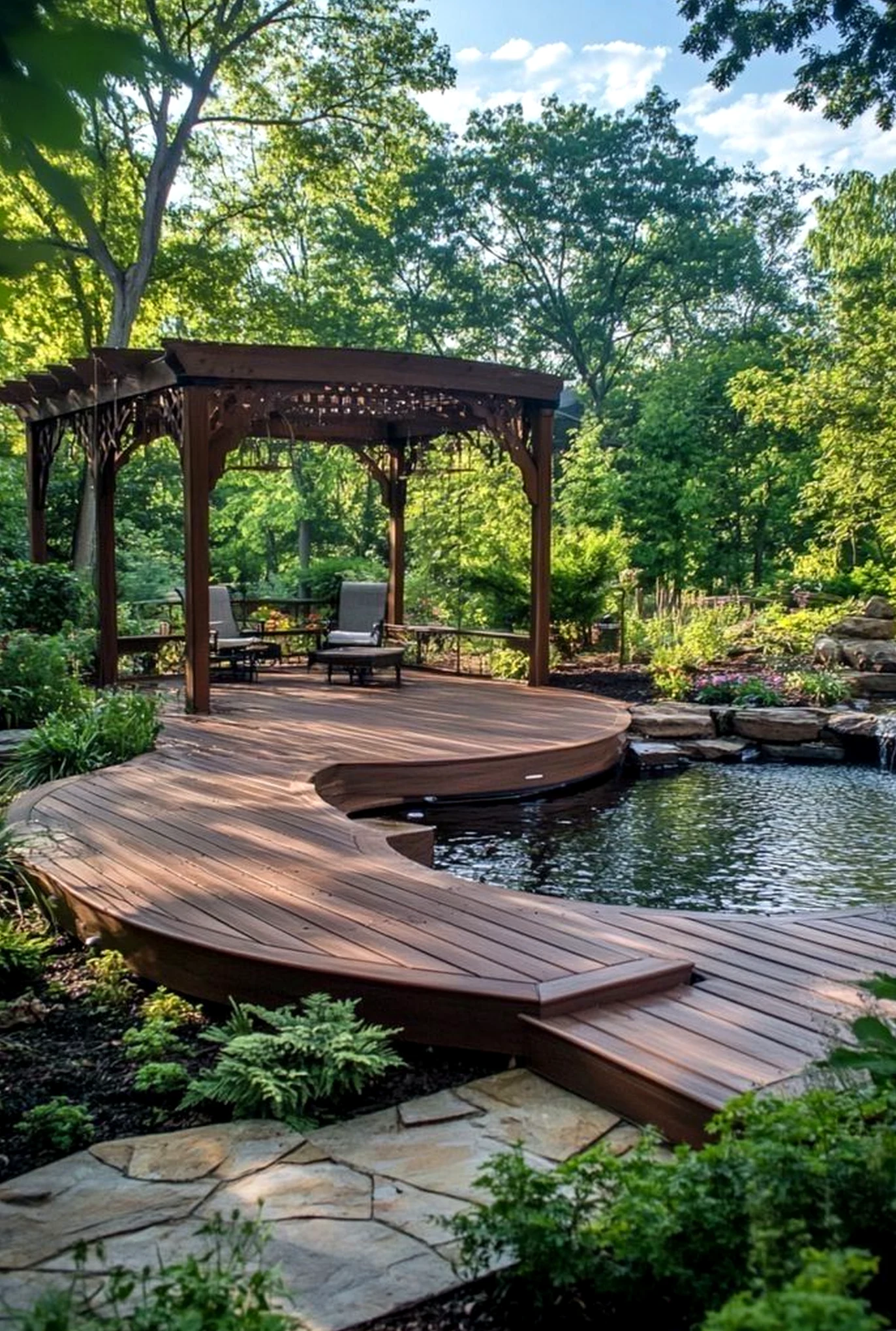 Crisp garden border frames the arrangement with warmth, making the scene feel pleasantly composed.