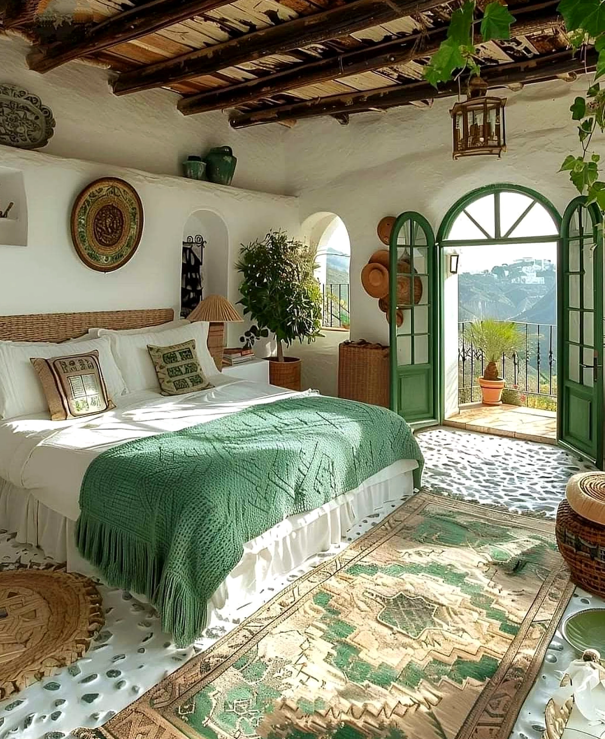 Sunny painted door supports the backdrop through freshness, leaving the space feeling personal and relaxed.