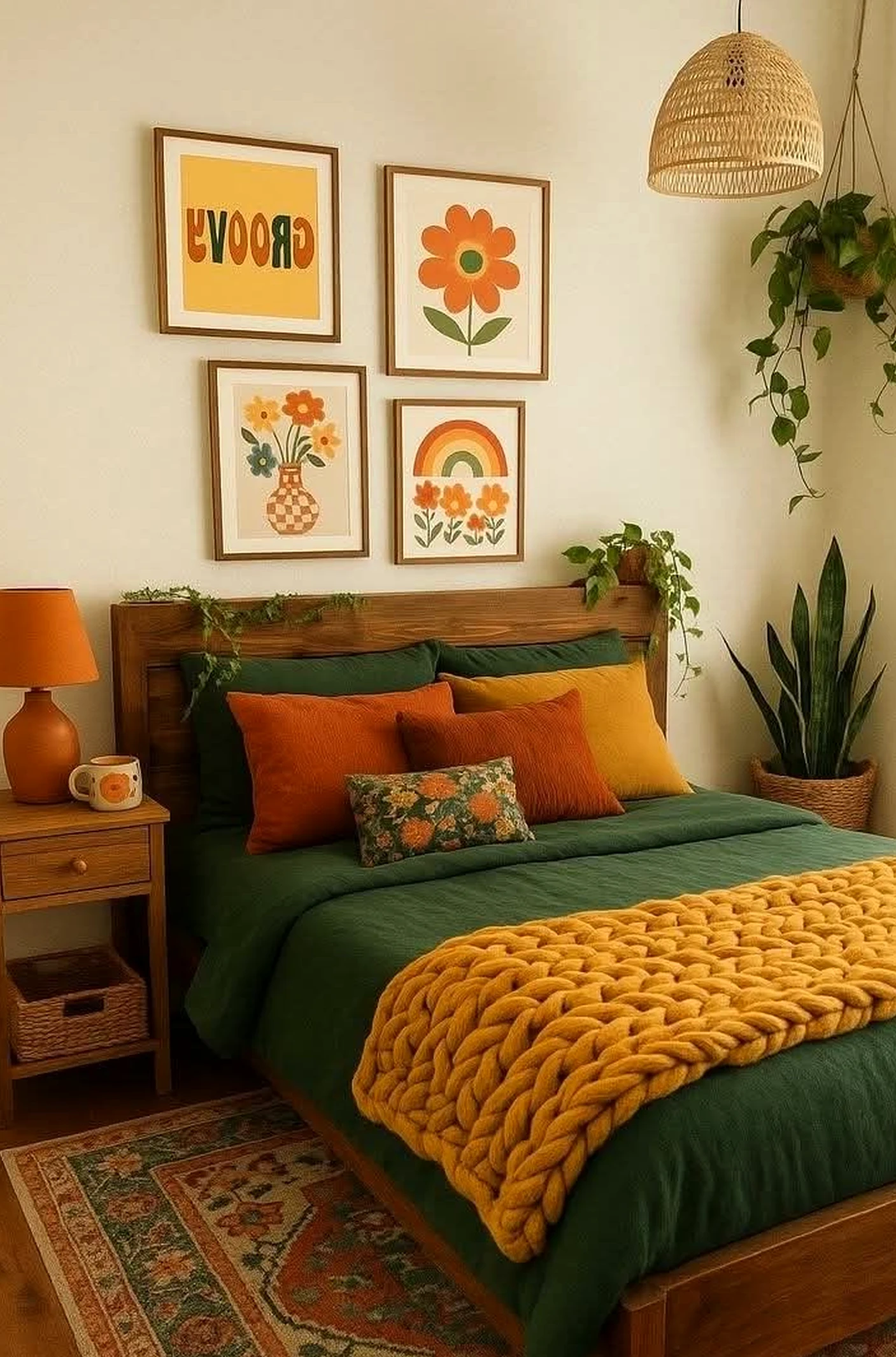 Warm greenhouse corner brings contrast to the table, creating a mood that feels warm without clutter.