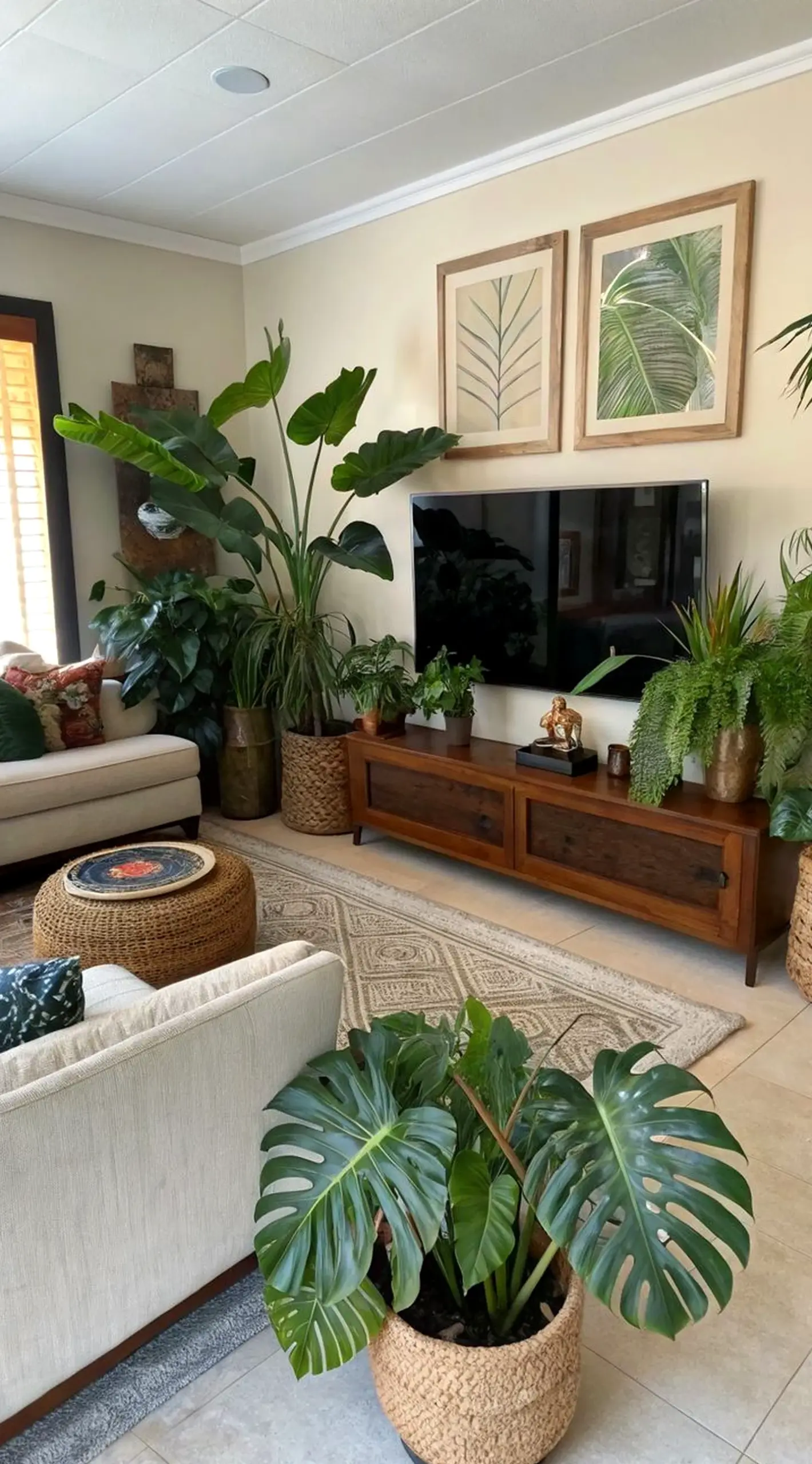 Relaxed cabinet wall introduces charm into the view, keeping the atmosphere easy to enjoy.