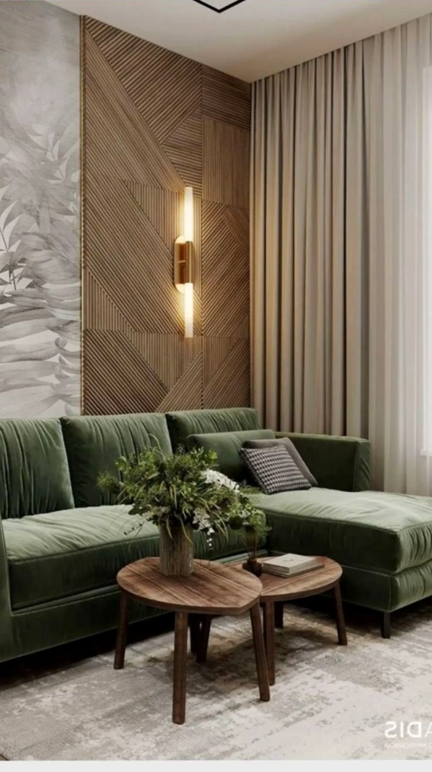 Sculptural shower wall frames the setting with clarity, making the scene feel ready for quiet use.