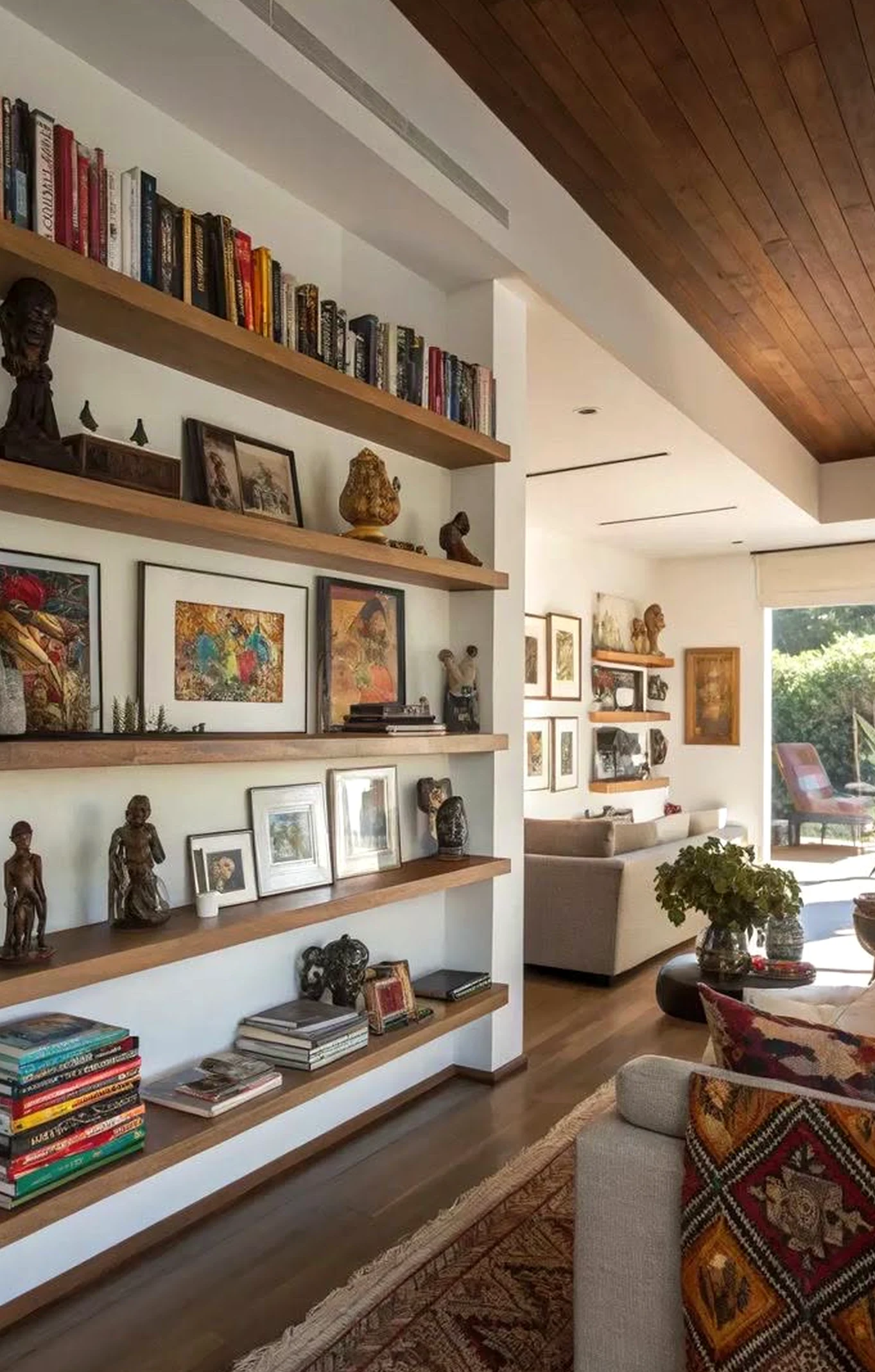 Sunny patio corner supports the wall through warmth, leaving the space feeling comfortable in daily use.