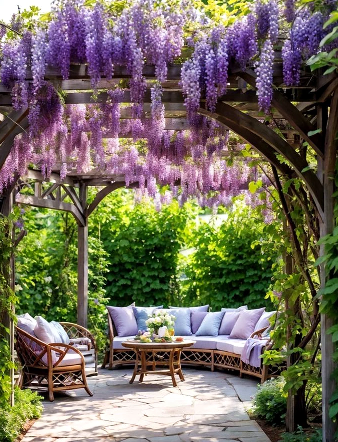 Fresh patio corner adds a clear layer of depth, helping the outdoor space feel clear and inviting.