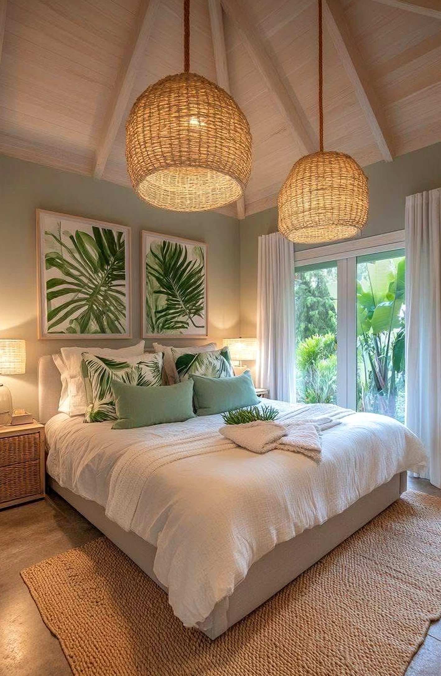 Natural bedside layer adds a clear layer of contrast, helping the table feel simple yet expressive.