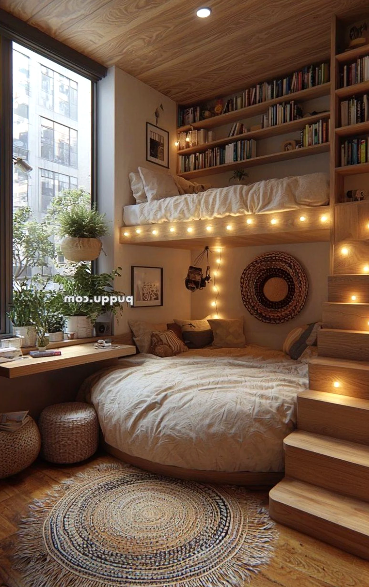 Luminous linen bedding introduces charm into the backdrop, keeping the atmosphere comfortable in daily use.