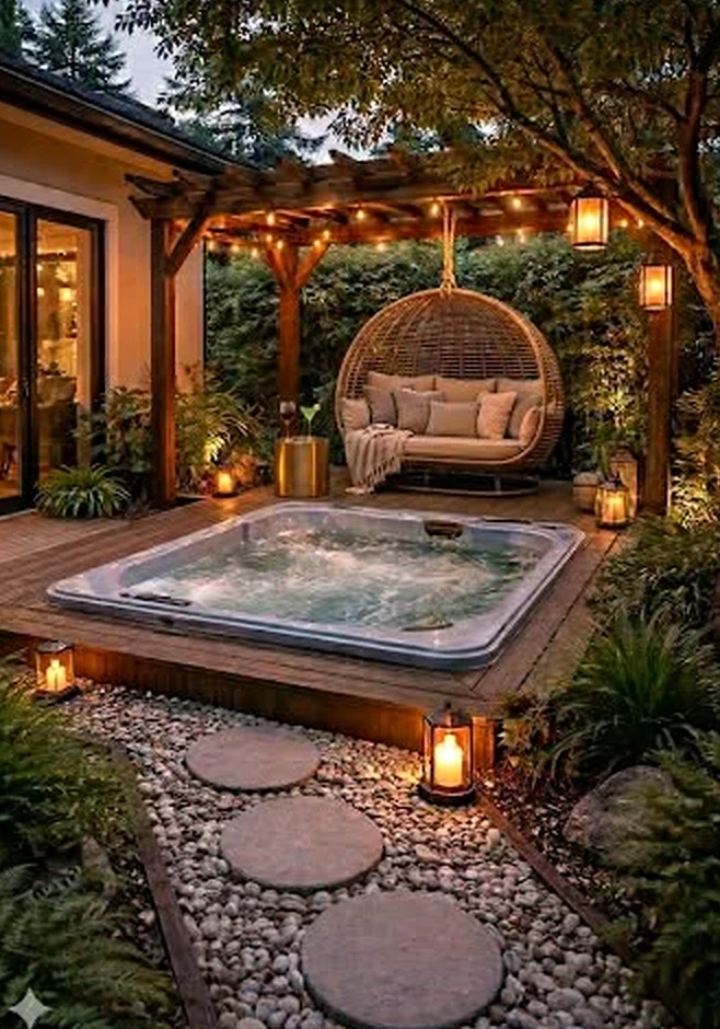 Sunny porch bench supports the sitting area through light, leaving the space feeling visually grounded.