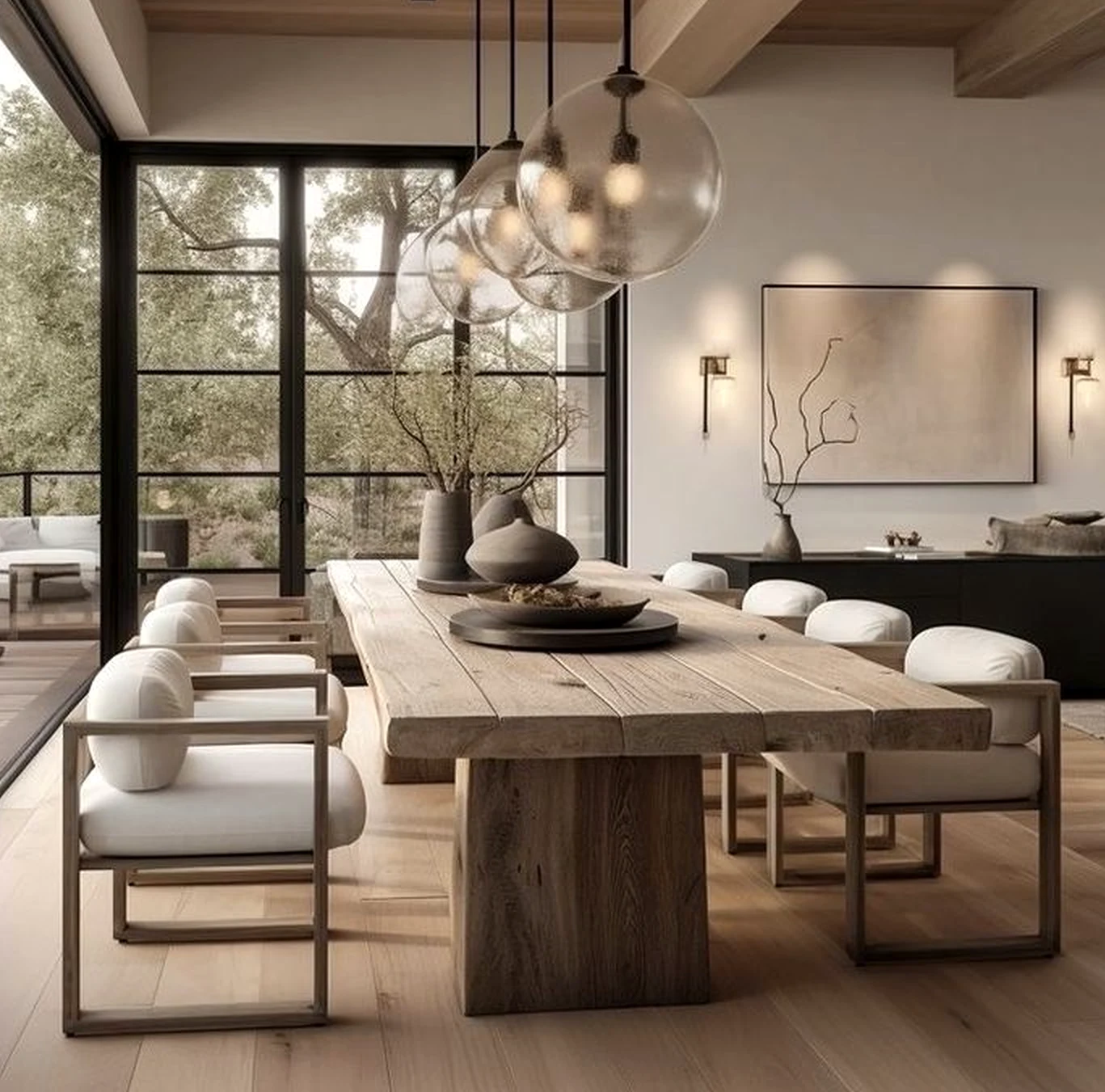 Compact floor pattern gives the arrangement more freshness, so the whole view feels warm without clutter.