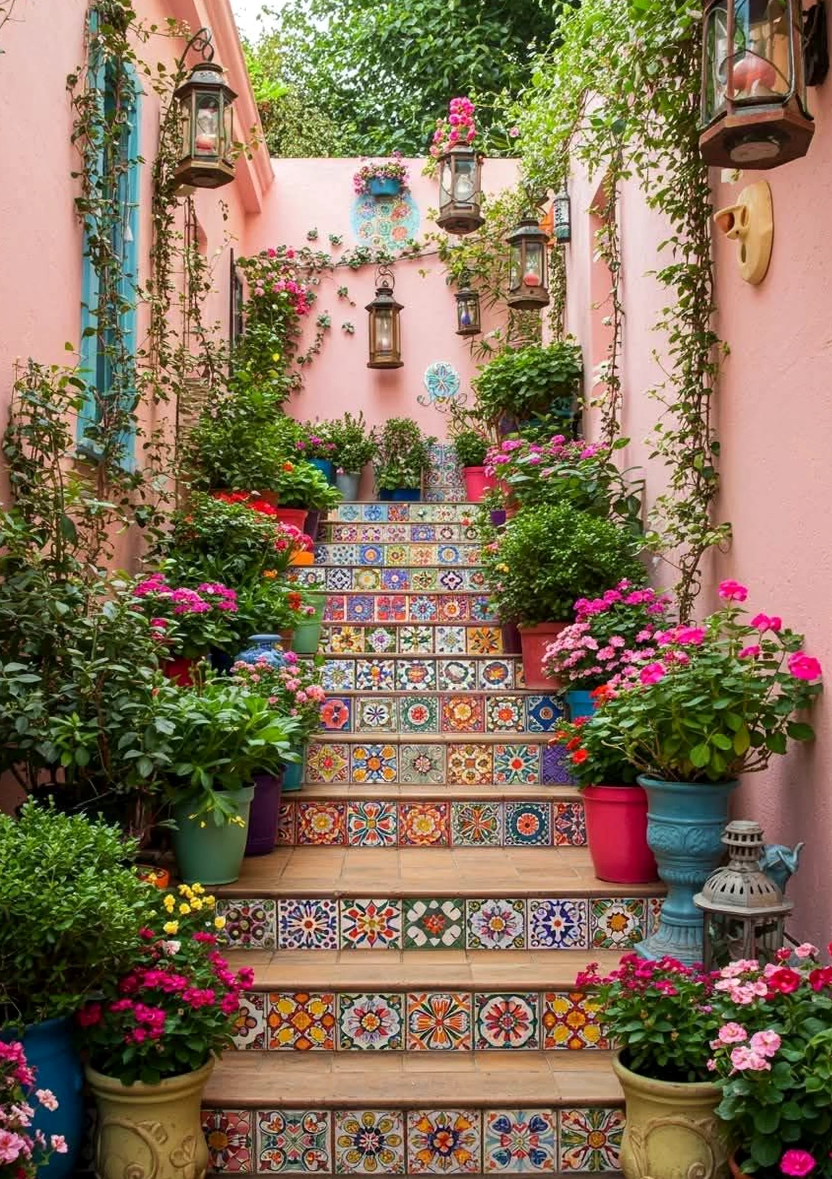 Balanced stone path gives the setting more ease, so the whole view feels fresh and intentional.