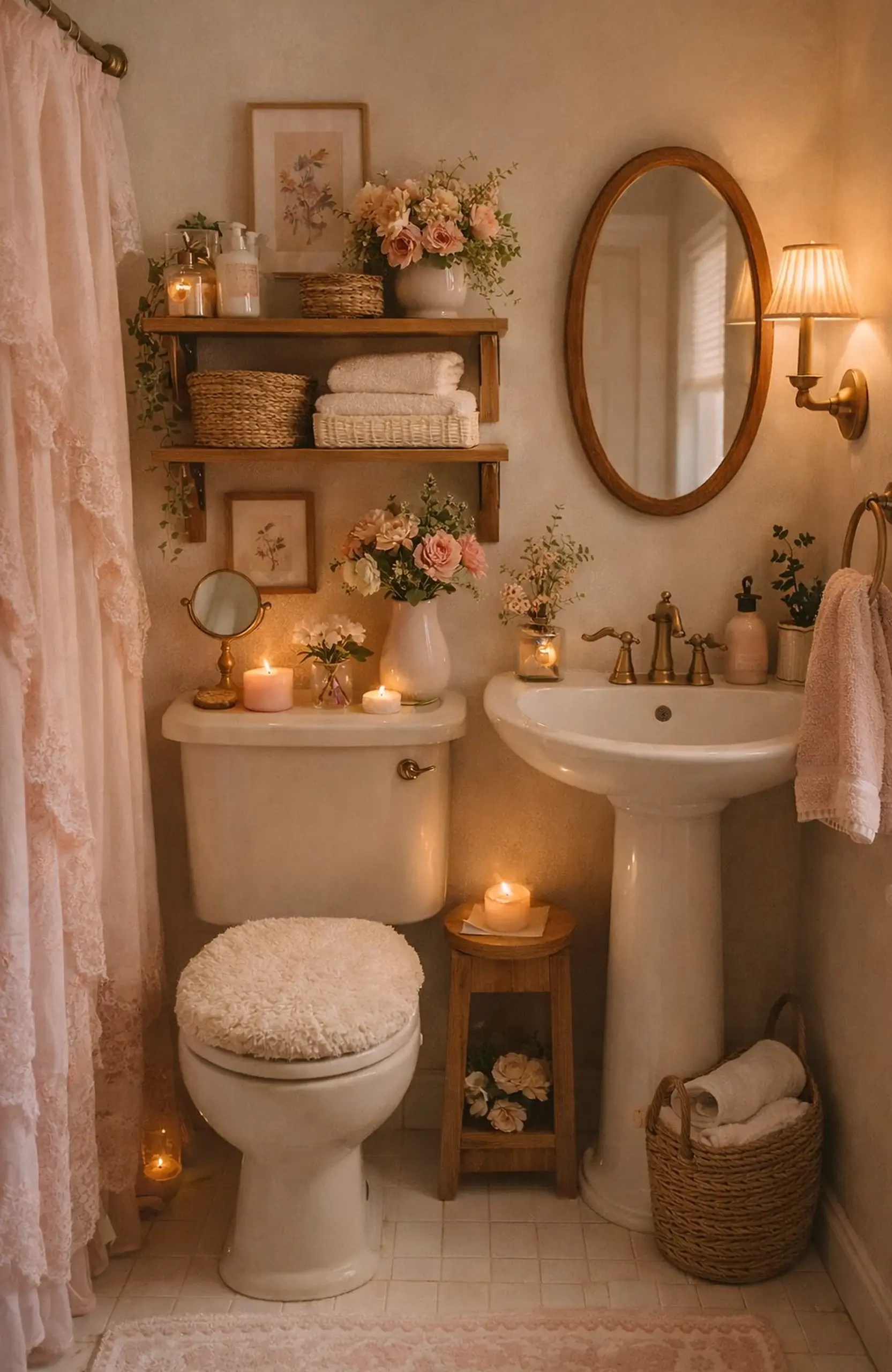 Earthy window seat adds depth across the entry, giving the decor a finish that feels personal and relaxed.