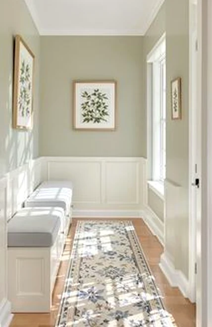 Earthy cabinet wall frames the table with softness, making the scene feel pleasantly composed.