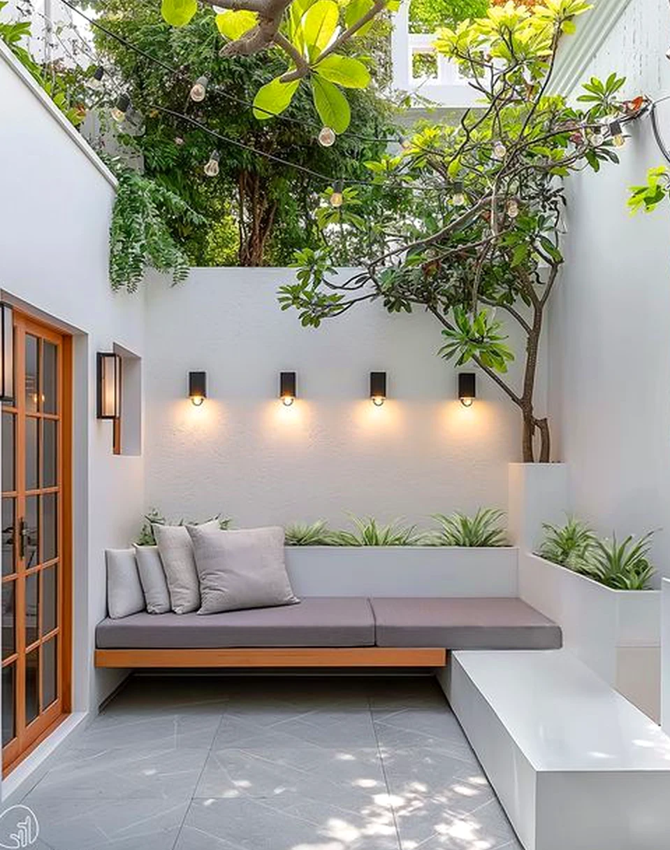 Cozy terrace table draws attention to charm while the arrangement stays easy to enjoy.