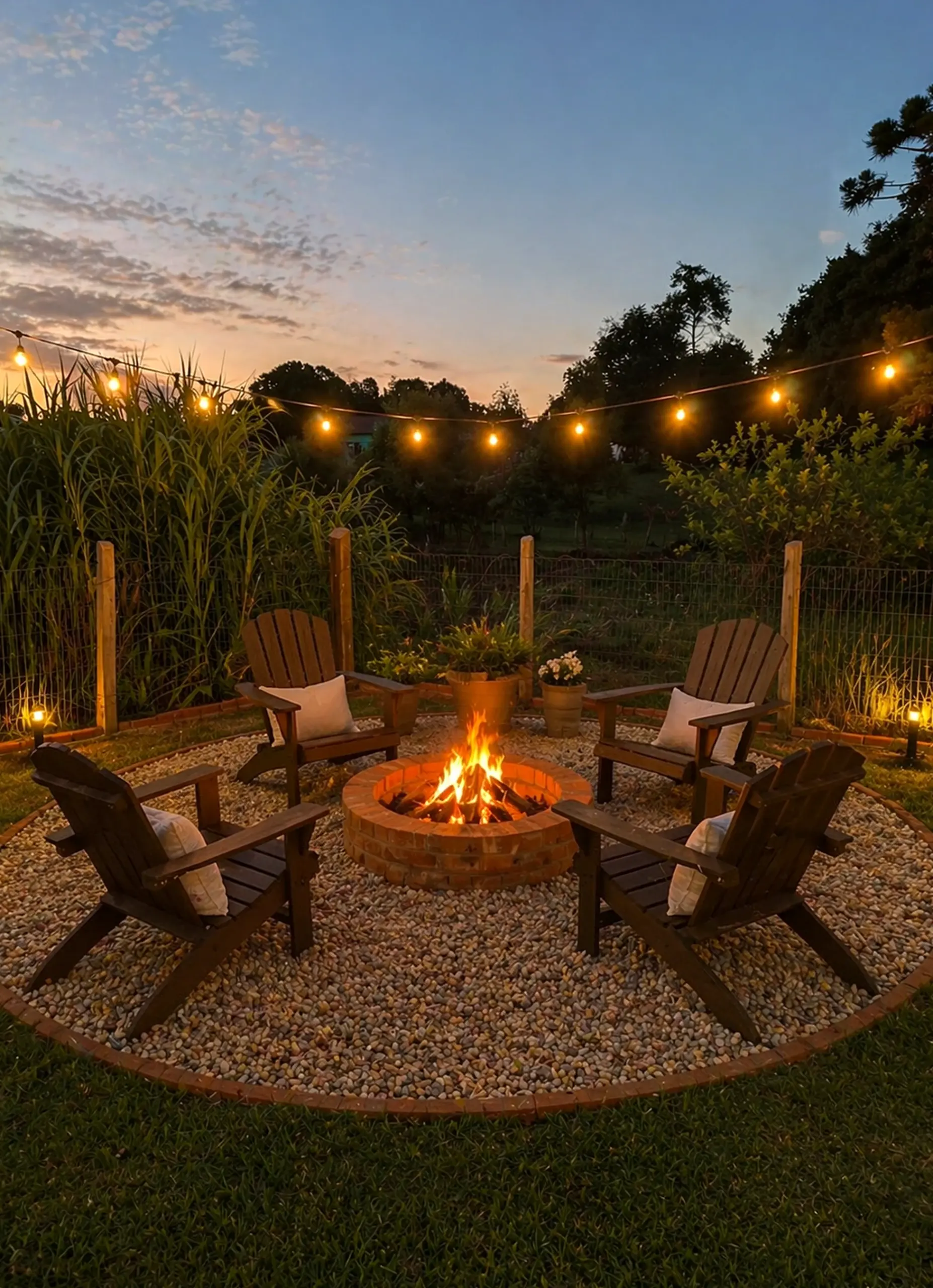 Relaxed poolside setting draws attention to charm while the entry stays bright but not busy.